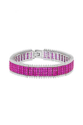Buy_Miss Jo_Pink Enchanted Path Tennis Bracelet _at_Aza_Fashions