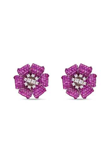 Buy_Miss Jo_Pink Mystical Petal Cascade Studs Earrings _at_Aza_Fashions