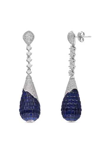 Shop_Miss Jo_Blue Twilight Vine Dangler Earrings _at_Aza_Fashions
