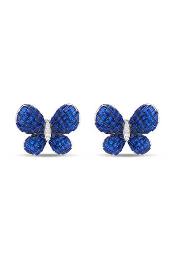 Shop_Miss Jo_Blue Whimsical Winged Studs Earrings _at_Aza_Fashions