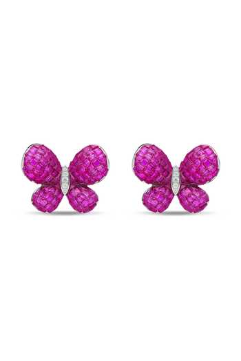 Buy_Miss Jo_Pink Whimsical Winged Studs Earrings _at_Aza_Fashions