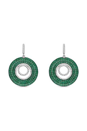 Buy_Miss Jo_Emerald Green Woodland Sprite Dangler Earrings _at_Aza_Fashions