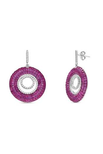 Shop_Miss Jo_Pink Woodland Sprite Dangler Earrings _at_Aza_Fashions