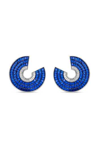 Shop_Miss Jo_Blue Mystic Woodland Circlets Studs Earrings _at_Aza_Fashions