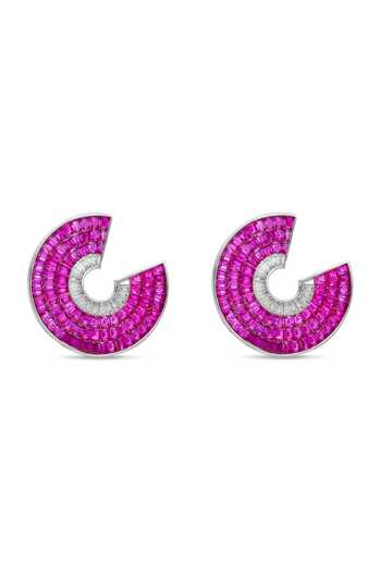Buy_Miss Jo_Pink Mystic Woodland Circlets Stud Earrings _at_Aza_Fashions