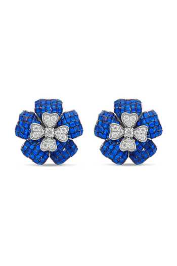 Buy_Miss Jo_Blue Blooming Euphoria Studs Earrings _at_Aza_Fashions