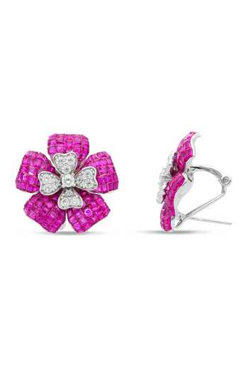 Shop_Miss Jo_Pink Blooming Euphoria Studs Earrings _at_Aza_Fashions