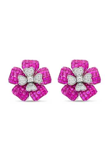Buy_Miss Jo_Pink Blooming Euphoria Studs Earrings _at_Aza_Fashions
