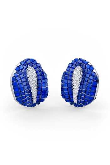 Miss Jo_Blue Budding Bloom Stud Earrings _Online_at_Aza_Fashions