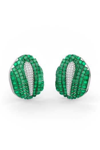 Miss Jo_Green Budding Bloom Stud Earrings _Online_at_Aza_Fashions