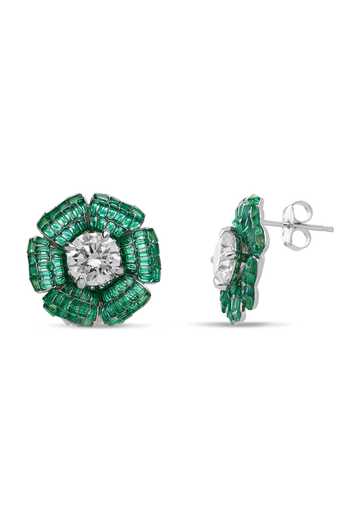 Miss Jo_Emerald Green Faerie Forest Stud Earrings _Online_at_Aza_Fashions