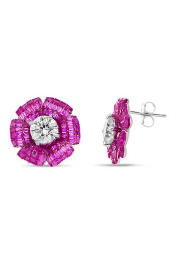 Shop_Miss Jo_Pink Faerie Forest Stud Earrings _at_Aza_Fashions