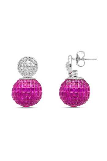 Miss Jo_Pink Whimsy Of Bee Dangler Earrings _Online_at_Aza_Fashions