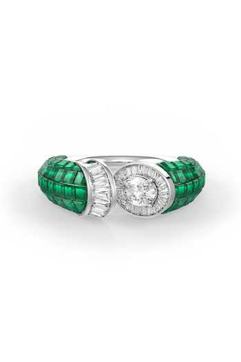 Shop_Miss Jo_Emerald Green Twilight Enchantment Cocktail Ring _at_Aza_Fashions