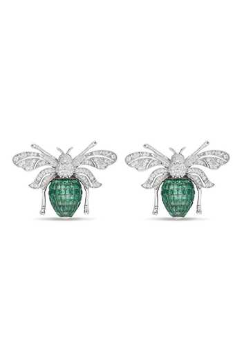 Miss Jo_Emerald Green Enchanted Hive Honey Bee Studs Earrings _Online_at_Aza_Fashions