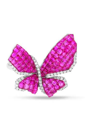 Shop_Miss Jo_Pink Morpho Butterfly Cocktail Ring _at_Aza_Fashions