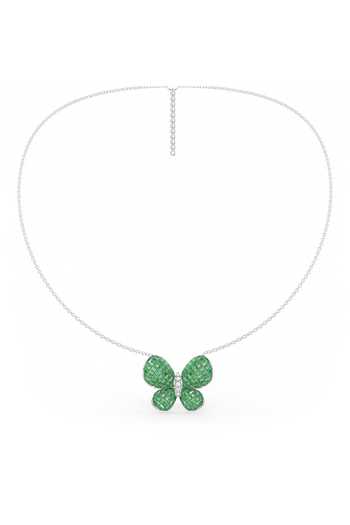 Buy_Miss Jo_Emerald Green Fluttering Wings Pendant Necklace _at_Aza_Fashions
