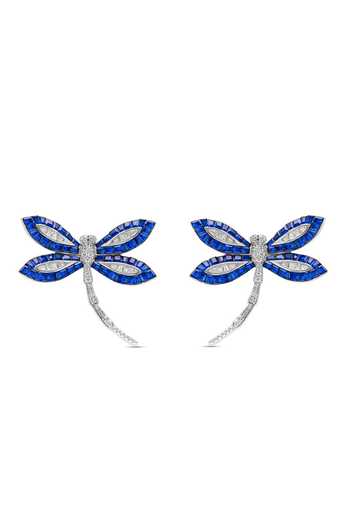 Buy_Miss Jo_Blue Woodland Dragonfly Studs Earrings _at_Aza_Fashions