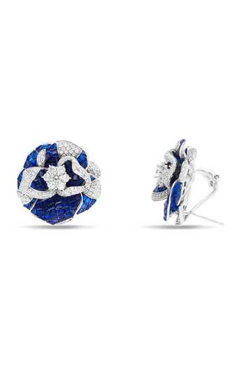 Miss Jo_Blue Wildflower Whispers Studs Earrings _Online_at_Aza_Fashions
