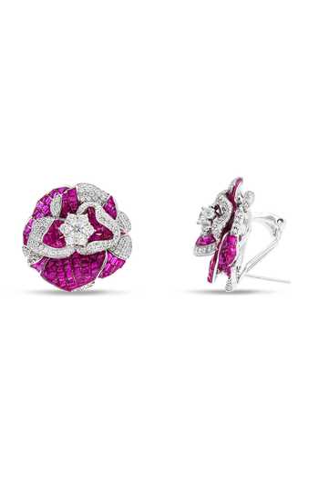 Shop_Miss Jo_Pink Wildflower Whispers Studs Earrings _at_Aza_Fashions
