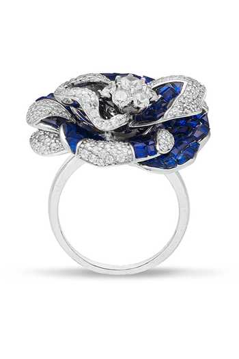 Miss Jo_Blue Wildflower Whispers Ring _Online_at_Aza_Fashions