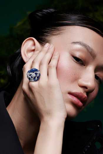 Buy_Miss Jo_Blue Wildflower Whispers Ring _Online_at_Aza_Fashions