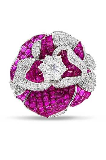 Buy_Miss Jo_Pink Wildflower Whispers Ring _at_Aza_Fashions