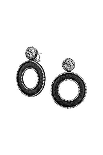 Buy_Miss Jo_Black Majestic Midnight Dangler Earrings _at_Aza_Fashions
