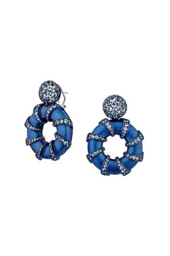 Buy_Miss Jo_Blue Aurora Whirl Drop Earrings _at_Aza_Fashions