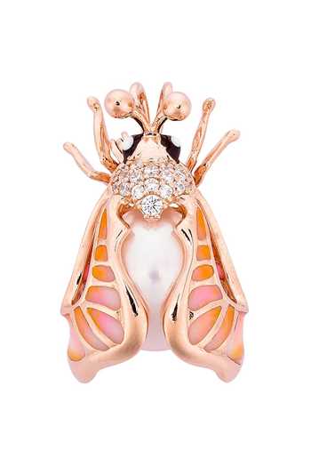 Buy_Miss Jo_Pink Mystic Bee Statement Brooch _at_Aza_Fashions