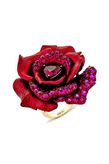 Buy_Miss Jo_Red Majestic Rosa Gleam Cocktail Ring _at_Aza_Fashions