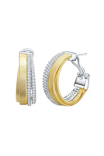 Shop_Miss Jo_Gold Plated Duo Radiance Hoop Earrings _at_Aza_Fashions