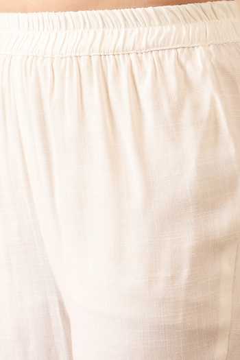 Buy_StyloBug_Yellow Polyester Embroidered Side Slit Kurta And Pant Set _Online_at_Aza_Fashions