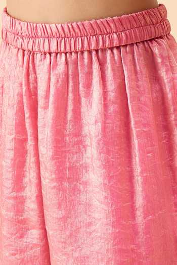 Buy_StyloBug_Pink Polyester Wrap Top And Pant Set  _Online_at_Aza_Fashions