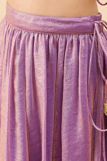Shop_StyloBug_Purple Polyester Embroidered Lehenga Set _Online_at_Aza_Fashions