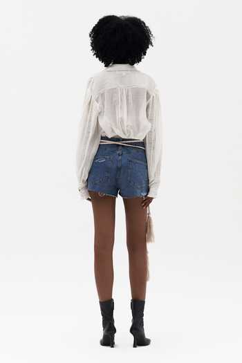 Shop_Payal Jain_Off White Collared Neck Brigitte Mulmul Shirt _at_Aza_Fashions