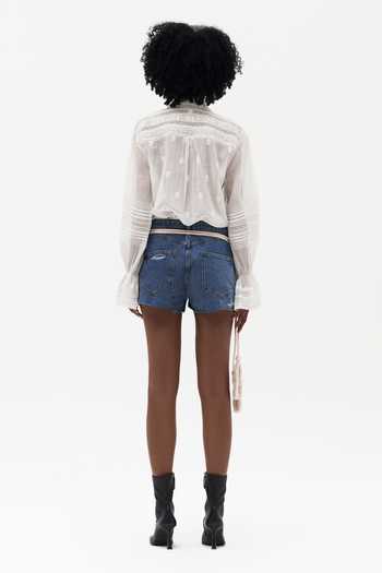 Shop_Payal Jain_Off White Collared Neck Danielle Mulmul Shirt _at_Aza_Fashions