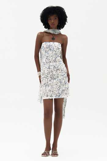 Buy_Payal Jain_Off White Crepe Bandeau Neck Efua Corset Dress _at_Aza_Fashions