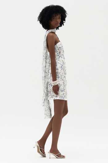 Buy_Payal Jain_Off White Crepe Bandeau Neck Efua Corset Dress _Online_at_Aza_Fashions