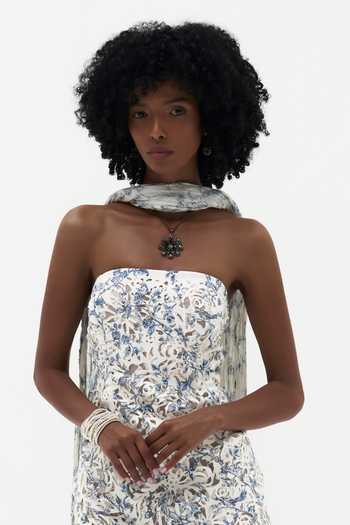 Shop_Payal Jain_Off White Crepe Bandeau Neck Efua Corset Dress _Online_at_Aza_Fashions
