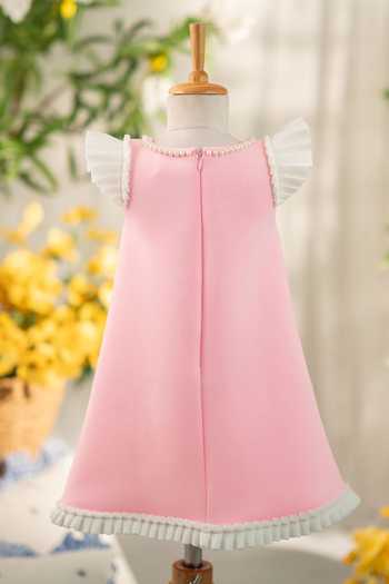 Shop_Ruchika Lath Label_Pink Princess Hand Embroidered Dress _at_Aza_Fashions