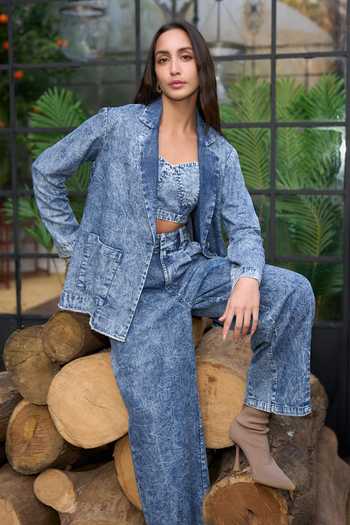 Buy_Dash And Dot_Blue Cotton Notched Neck Organic Jacket _Online_at_Aza_Fashions