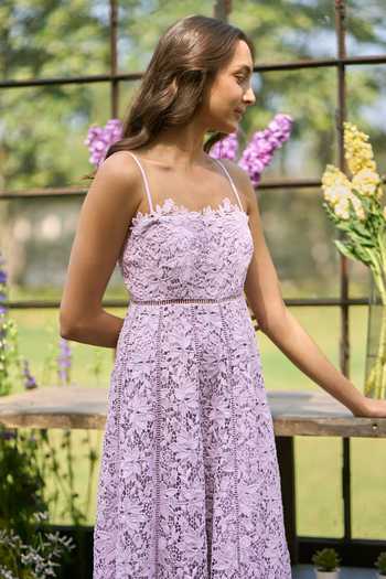 Shop_Dash And Dot_Purple Viscose Square Neck Corded Lace Midi Dress _Online_at_Aza_Fashions