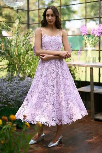 Buy_Dash And Dot_Purple Viscose Square Neck Corded Lace Midi Dress _at_Aza_Fashions
