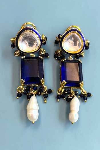 Buy_Amaara Jewels_Blue Neel Noor Sapphire Necklace Set _Online_at_Aza_Fashions