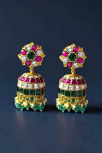 Buy_Amaara Jewels_Pink Noorvana Embellished Necklace Set _Online_at_Aza_Fashions