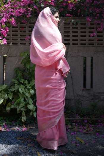 Shop_Five Point Five_Pink Gayatri Saree With Running Blouse _at_Aza_Fashions