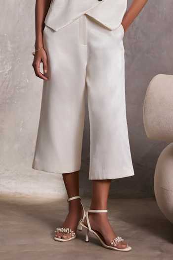 Shop_Tara And I_Ivory Silk Gajji Gaucho Pant _Online_at_Aza_Fashions