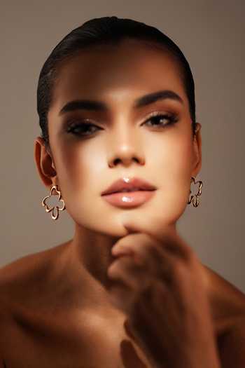 Varnika Arora_Gold Plated Flutter Hoop Earrings _Online_at_Aza_Fashions