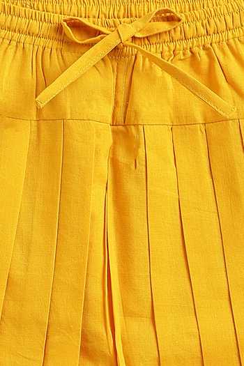 Tiber Taber_Orange Cotton Marigold Embroidered Kurta Set _Online